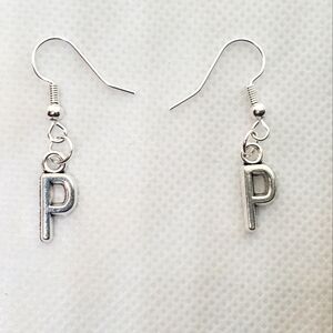 ‼️B2G1 P Initial Earrings, NEW